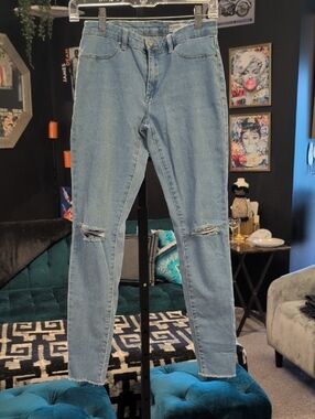 Light Blue Skinny Distressed Jeans - Blank NYC
